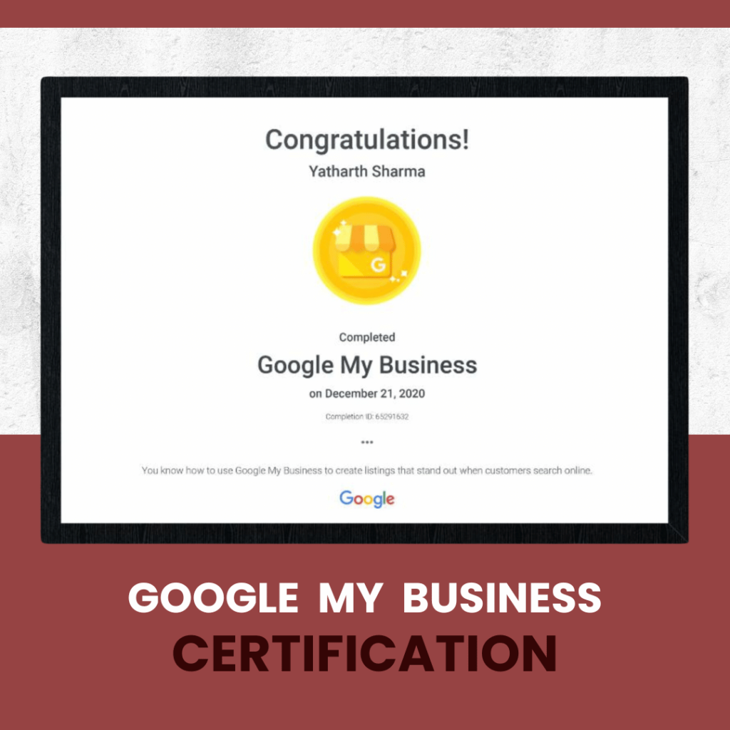 Google My Business Certification